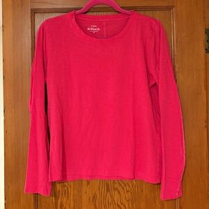 J. Crew Hot Pink Girlfriend Tee